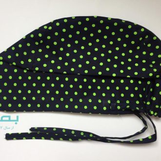 کلاه جراحی طرحدار خالدار - خال سبز
