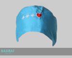 خرید کلاه طرح ضربان قلب آبی فیروزه ای